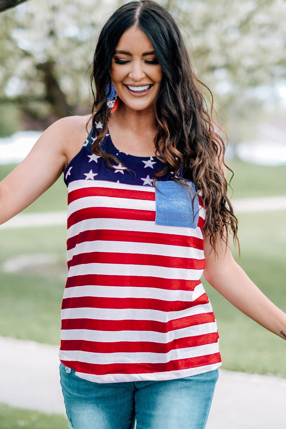 US Flag Racerback Top - Shah S. Sahota