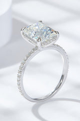 4 Carat Moissanite 4-Prong Side Stone Ring - Shah S. Sahota