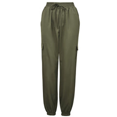 Loose Elastic Waist With Tie Pocket Pants - Shah S. Sahota