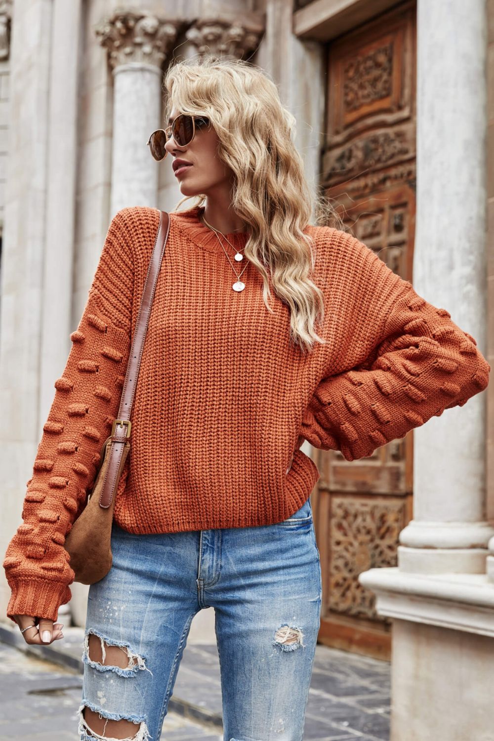 Weekend Style Rib-Knit Dropped Shoulder Sweater - Shah S. Sahota