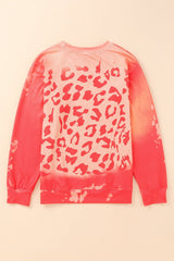 Leopard Tie-Dye Crewneck Drop Shoulder Sweatshirt - Shah S. Sahota