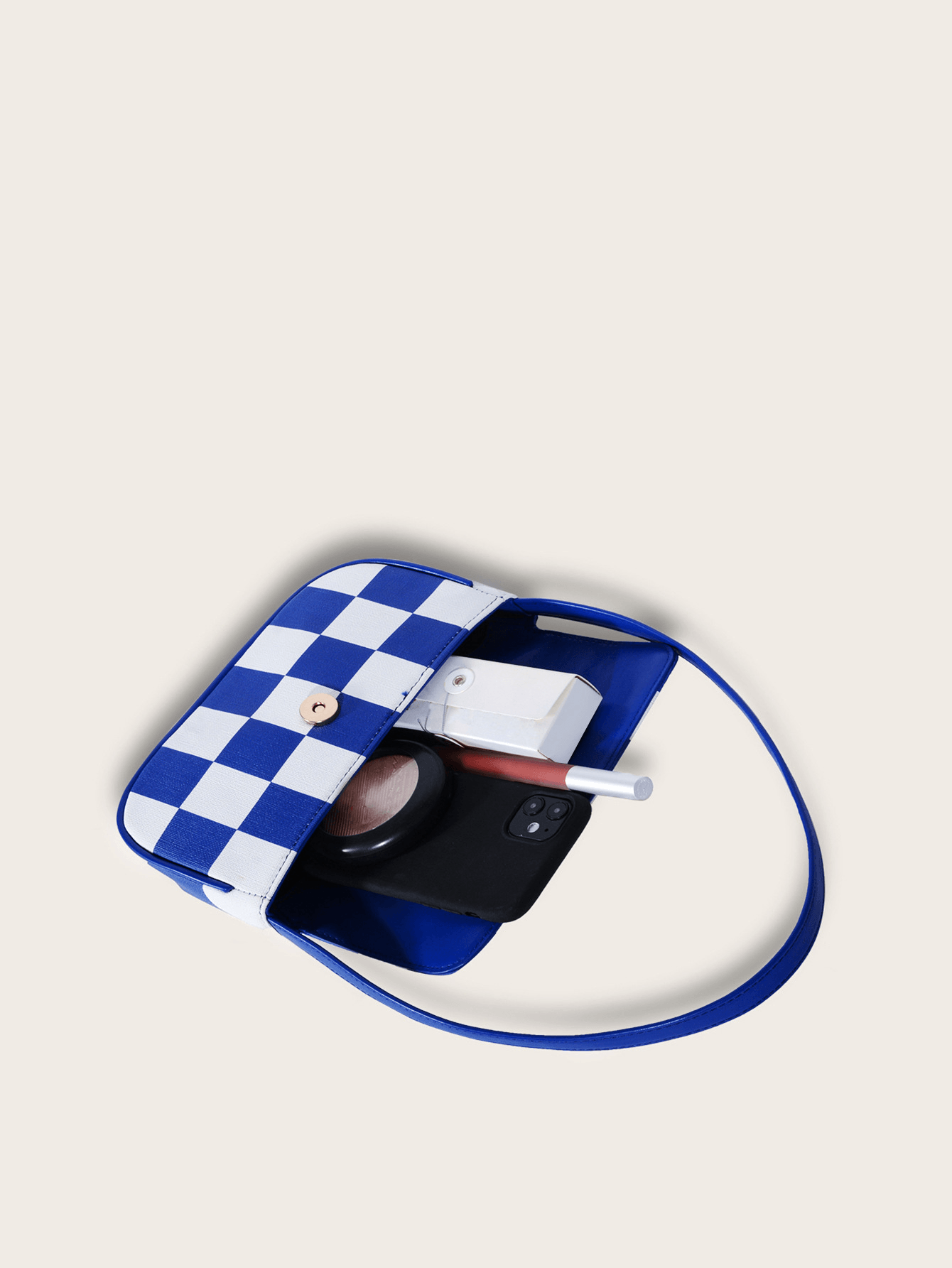 Retro Plaid Square Baguette Bag - Shah S. Sahota