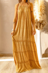 Frill Trim Sleeveless Maxi Dress - Shah S. Sahota