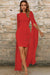 Round Neck Split Extra-Long Sleeve Mini Dress - Shah S. Sahota
