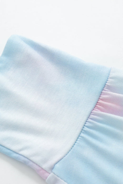Tie-Dye Boat Neck Batwing Sleeve Tee - Shah S. Sahota