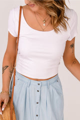 Cutout Tie Back Cropped Top - Shah S. Sahota