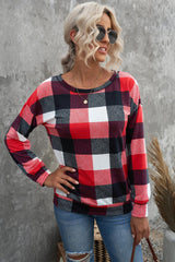 Buffalo Check Drop Shoulder Pullover - Shah S. Sahota