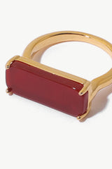 18K Gold-Plated Natural Stone Ring - Shah S. Sahota