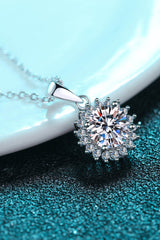 925 Sterling Silver Moissanite Pendant Necklace - Shah S. Sahota