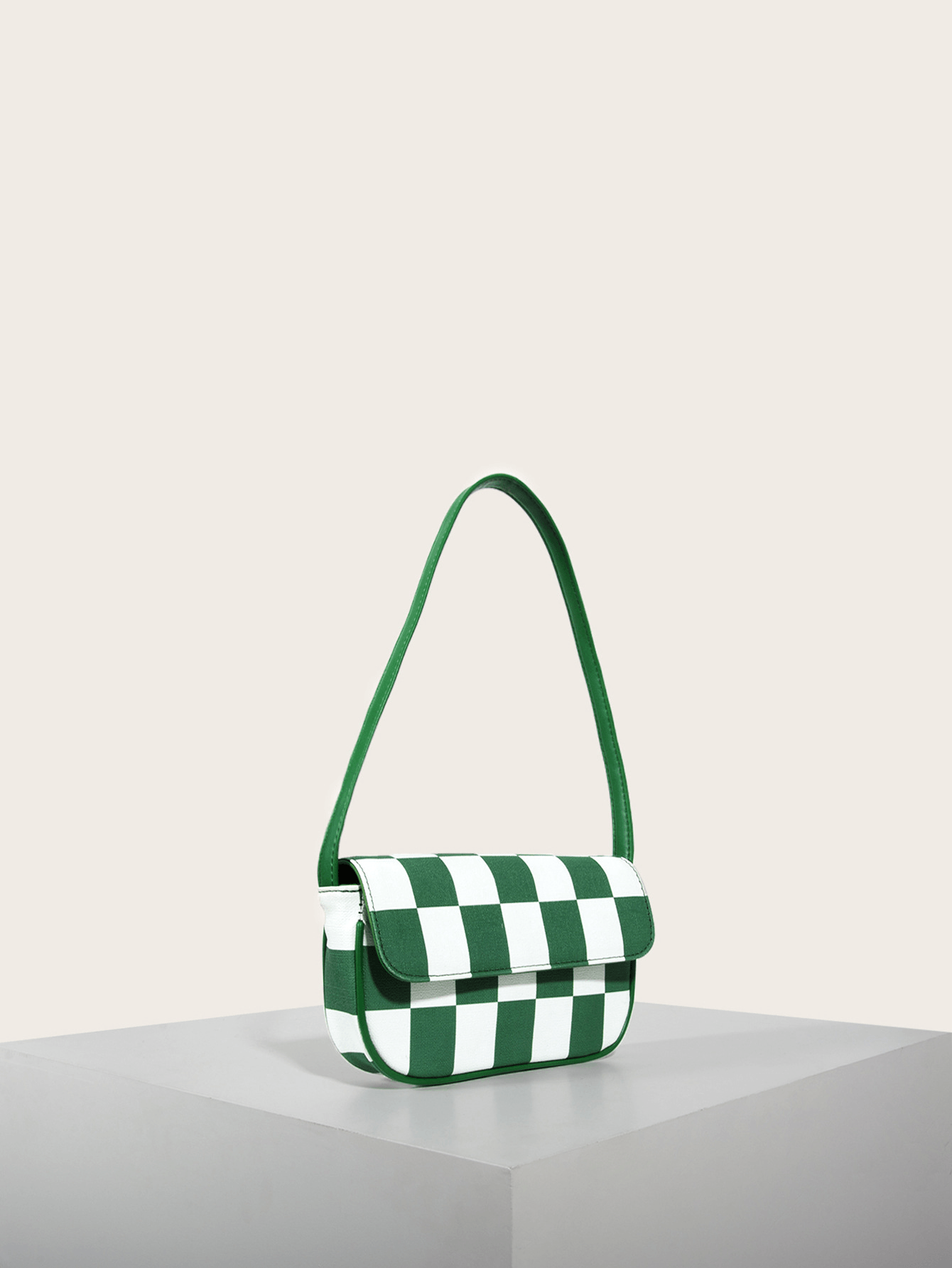 Retro Plaid Square Baguette Bag - Shah S. Sahota