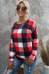 Buffalo Check Drop Shoulder Pullover - Shah S. Sahota