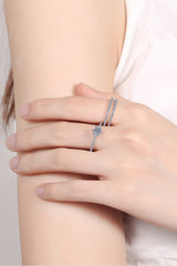 Moissanite 925 Sterling Silver Ring Set - Shah S. Sahota