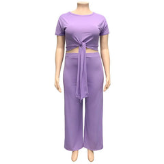 Women‘s Solid Color Two Piece Set - Shah S. Sahota