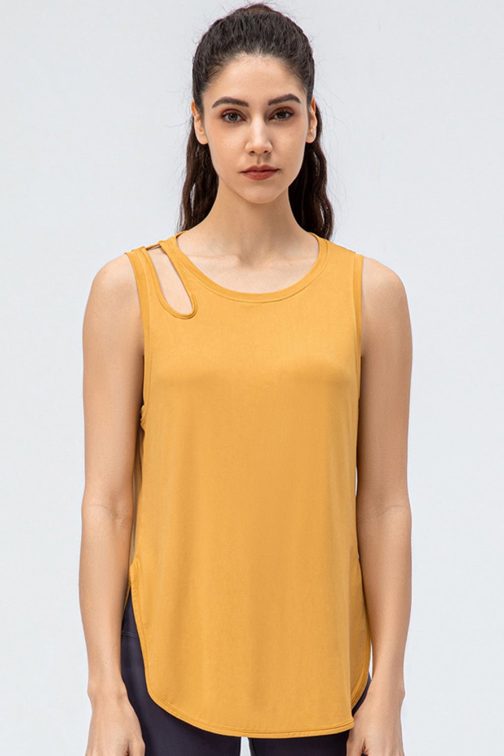 Cutout Side Slit Athletic Tank - Shah S. Sahota