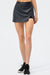 PU Leather Side Slit Athletic Skort - Shah S. Sahota