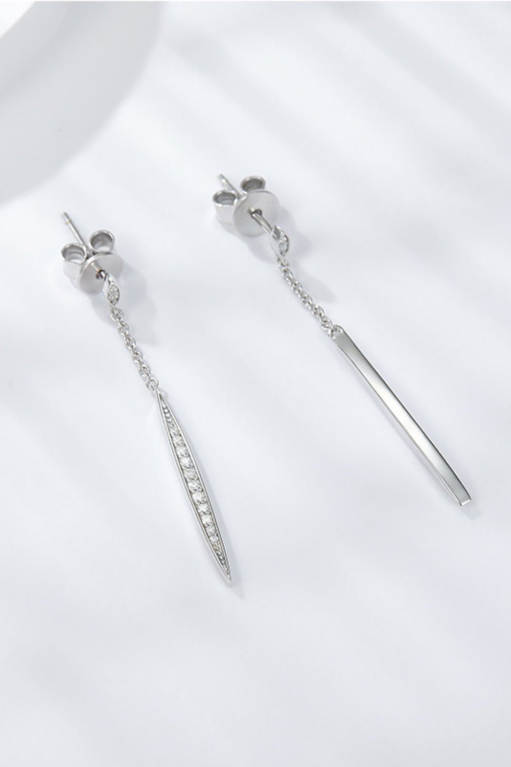 Elegant Moissanite 925 Sterling Silver Drop Earrings - Shah S. Sahota