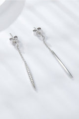 Elegant Moissanite 925 Sterling Silver Drop Earrings - Shah S. Sahota