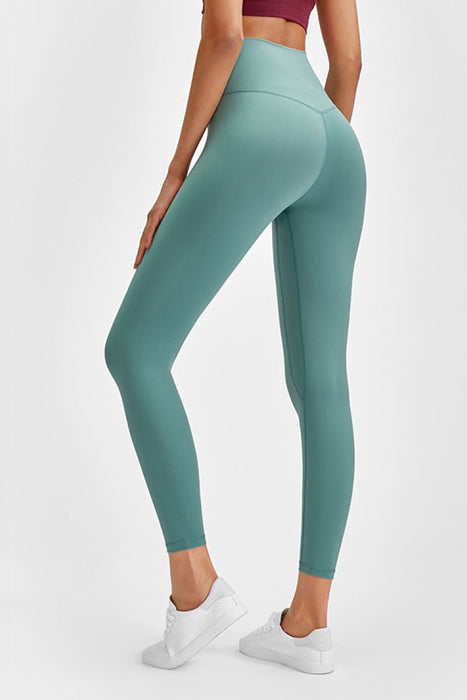 Wide Seamless Band Waist Sports Leggings - Shah S. Sahota