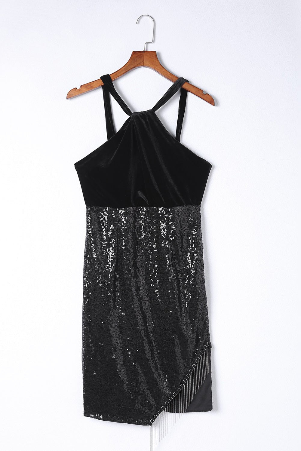 Sequin Fringe Detail Sleeveless Dress - Shah S. Sahota