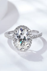 4.5 Carat Moissanite Halo Ring - Shah S. Sahota