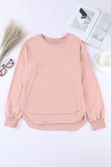 Side Slit Drop Shoulder Sweatshirt - Shah S. Sahota