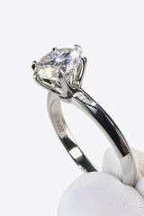 925 Sterling Silver 3 Carat Moissanite 6-Prong Ring - Shah S. Sahota