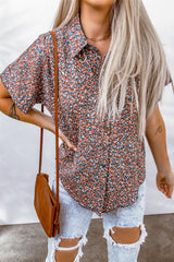 Ditsy Floral Button-Up Short Sleeve Shirt - Shah S. Sahota
