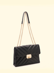 Basic Quilted Chain Shoulder Bag - Shah S. Sahota