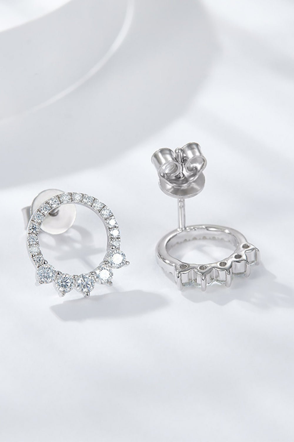 Moissanite Platinum-Plated Earrings - Shah S. Sahota