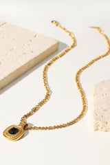 18K Gold Plated Inlaid Rhinestone Pendant Necklace - Shah S. Sahota