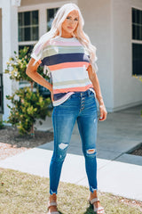 Multi Striped T-Shirt - Shah S. Sahota