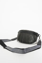 PU Leather Studded Sling Bag with Fringes - Shah S. Sahota