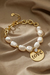 LOVE Freshwater Pearl Bracelet - Shah S. Sahota