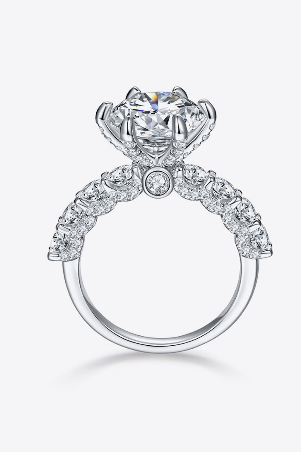 5 Carat Moissanite Side Stone Ring - Shah S. Sahota