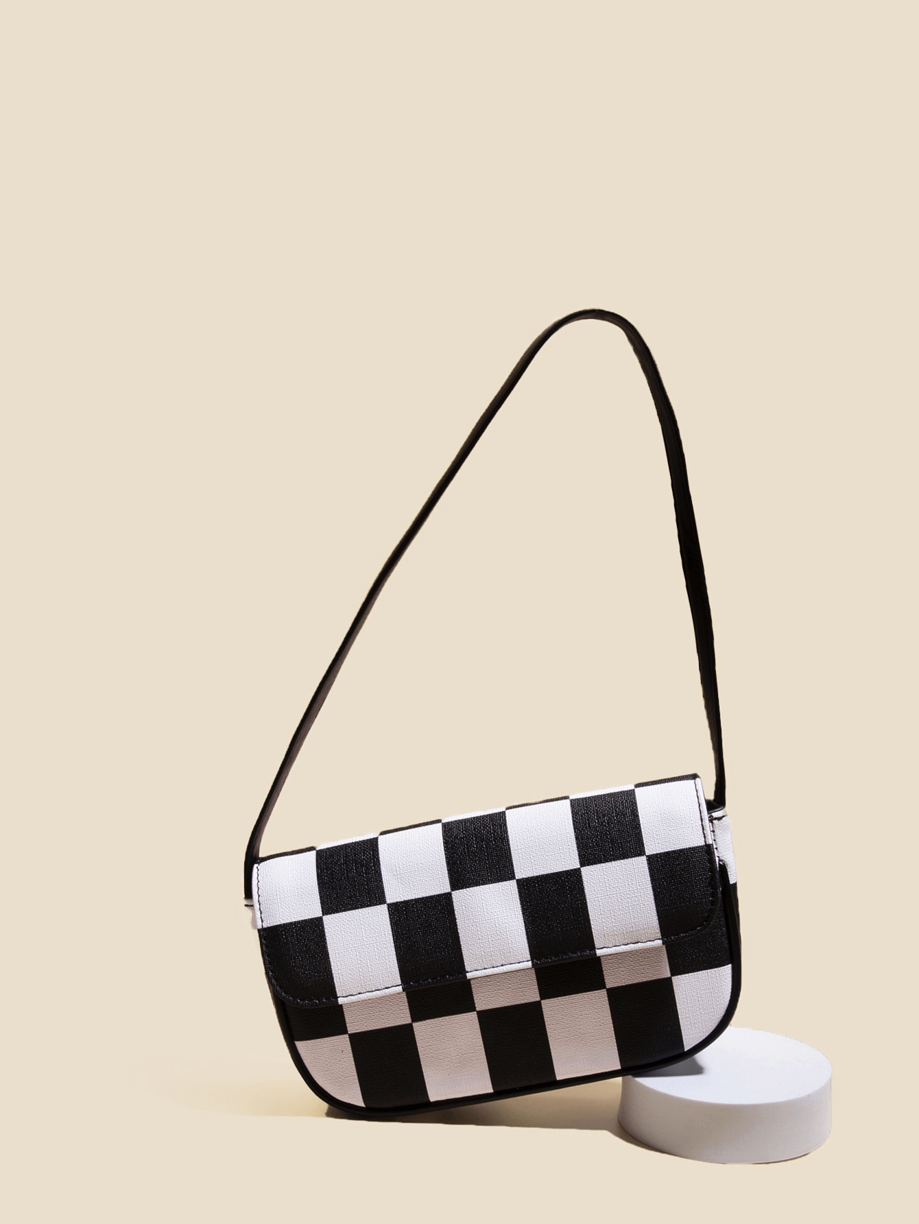 Retro Plaid Square Baguette Bag - Shah S. Sahota