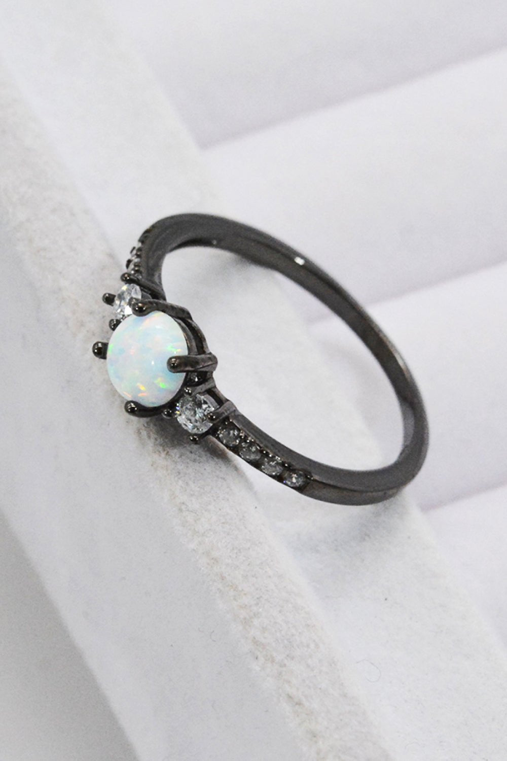 925 Sterling Silver Round Opal Ring - Shah S. Sahota