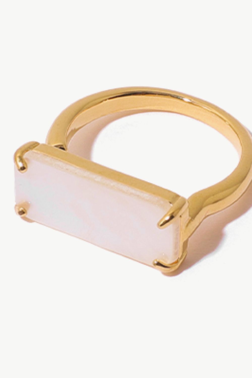 18K Gold-Plated Natural Stone Ring - Shah S. Sahota