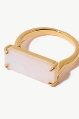 18K Gold-Plated Natural Stone Ring - Shah S. Sahota