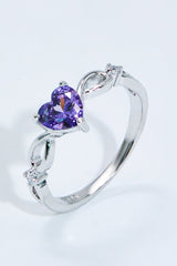 Crystal Heart 925 Sterling Silver Ring - Shah S. Sahota