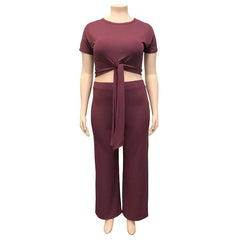 Women‘s Solid Color Two Piece Set - Shah S. Sahota