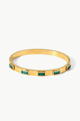 18K Gold Plated Inlaid Cubic Zirconia Bracelet - Shah S. Sahota