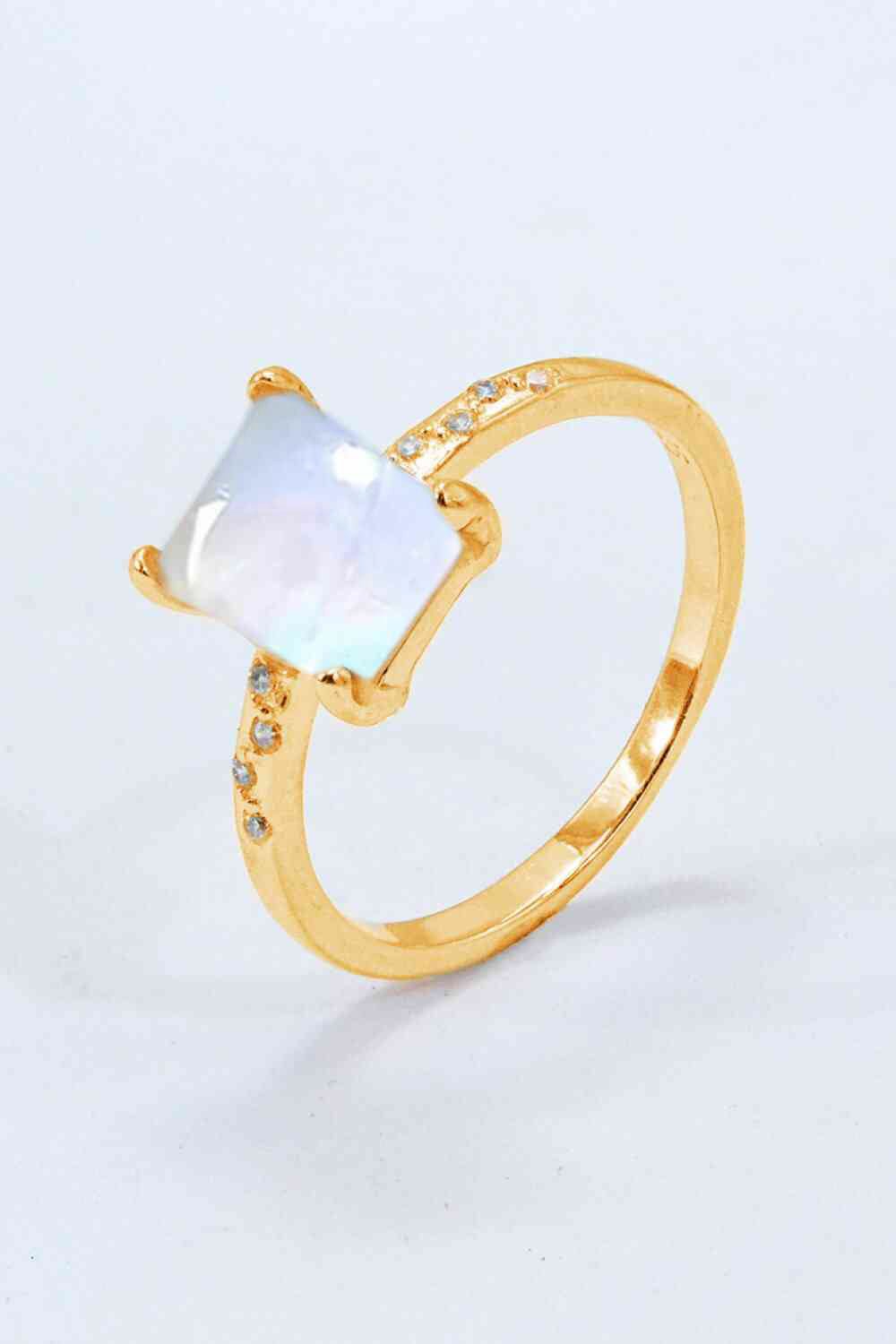 Square Moonstone Ring - Shah S. Sahota