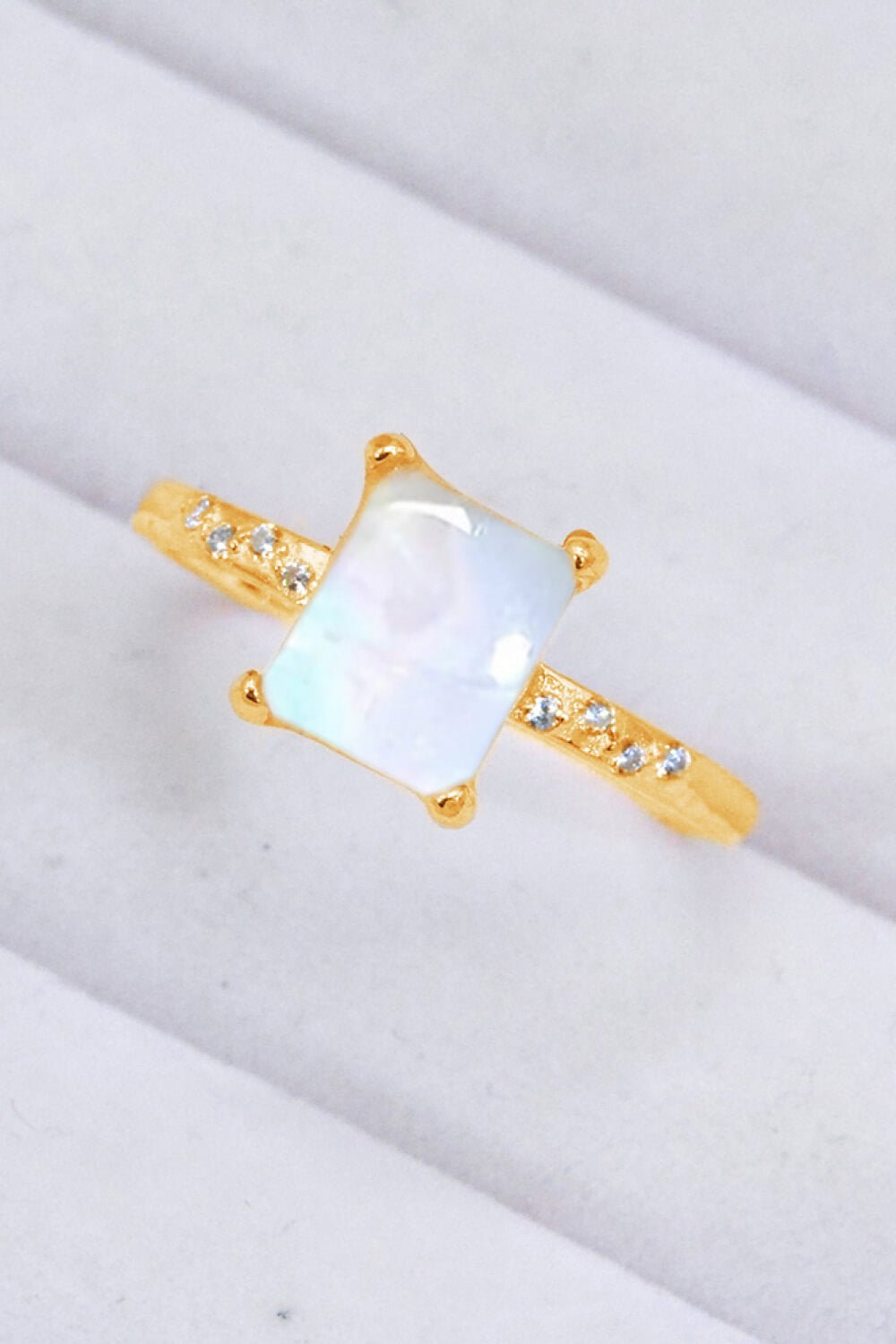 Square Moonstone Ring - Shah S. Sahota