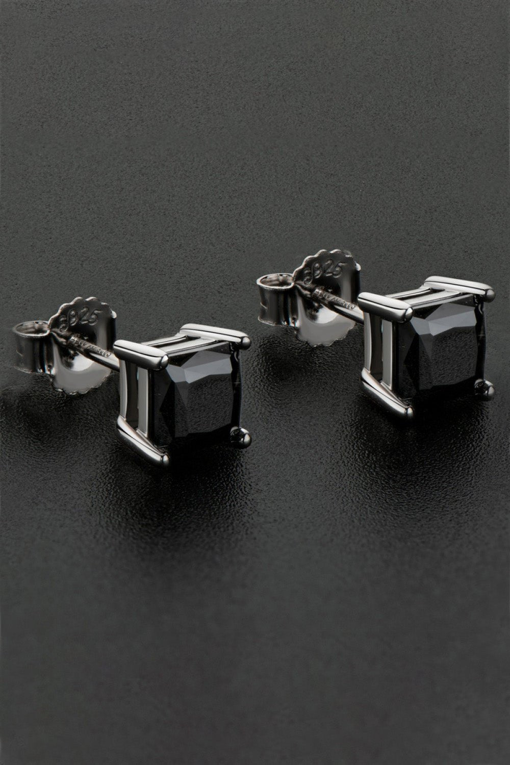 925 Sterling Silver Square Moissanite Stud Earrings - Shah S. Sahota