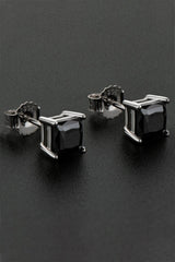 925 Sterling Silver Square Moissanite Stud Earrings - Shah S. Sahota