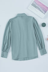Gathered Detail Puff Sleeve Shirt - Shah S. Sahota