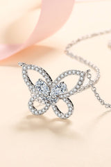 Moissanite Butterfly Pendant Necklace - Shah S. Sahota