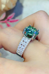5 Carat Moissanite 4-Prong Wide Band Ring - Shah S. Sahota
