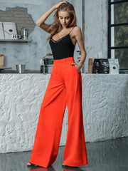 Zip Back Wide Leg Pants - Shah S. Sahota