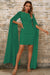Round Neck Split Extra-Long Sleeve Mini Dress - Shah S. Sahota